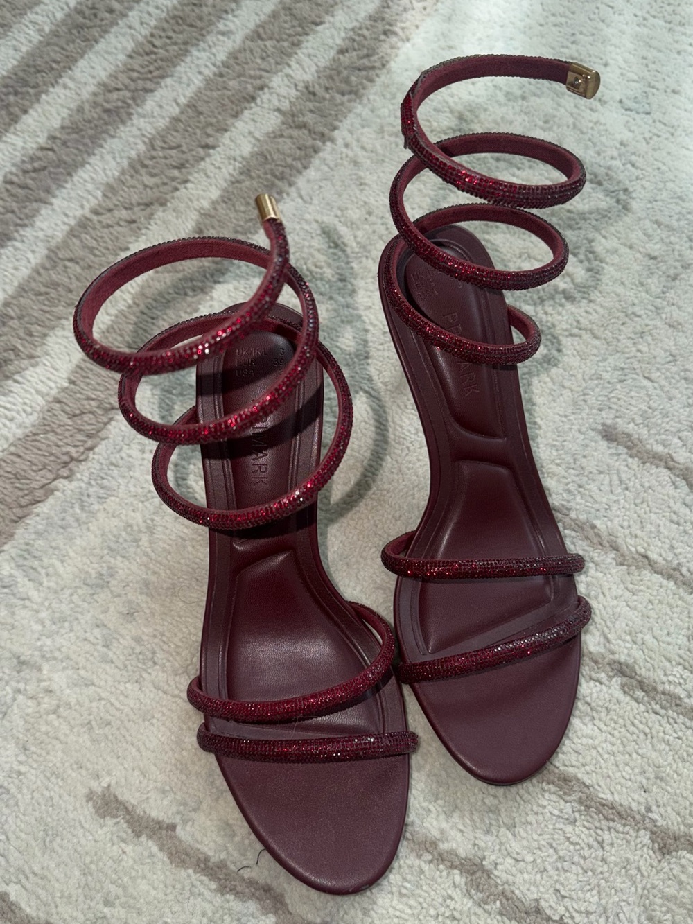 Sparkle Wrap Burgundy Heels